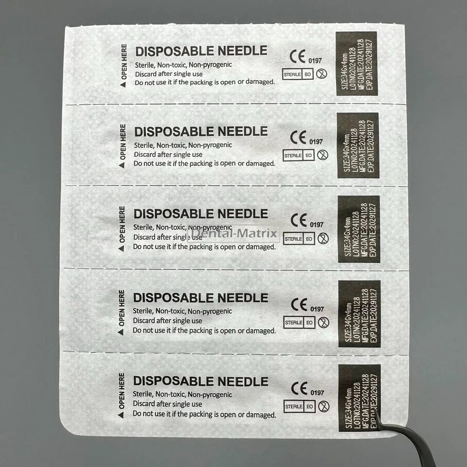 Microagulhas de tatuagem descartáveis estéril injeção seringa pontas agulha 1,5mm-25mm - Imagem 3 de 4