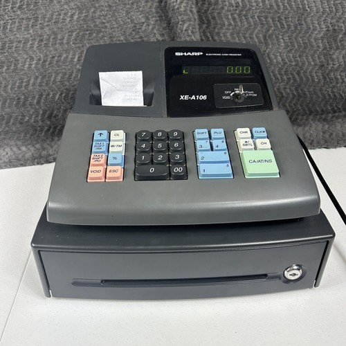 Sharp Electronic Cash Register XEA106 Tested & Working 1 Key Read eBay