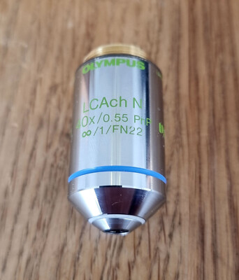 Gorgeous Olympus microscope objective LC Ach N 40x/0.55 phase. RMS thread