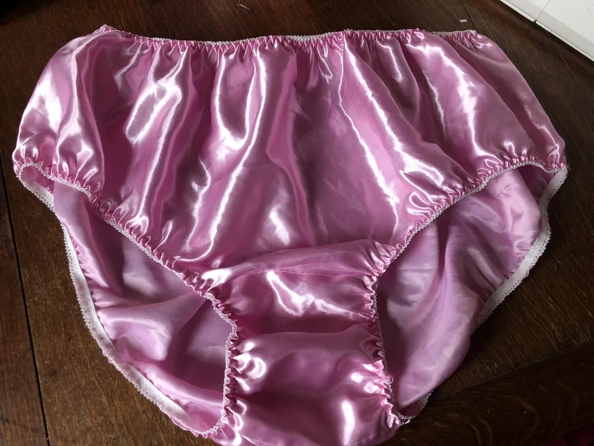 Sissy Satin Panties For Men Waist 50 Pink Satin Full Panties eBay