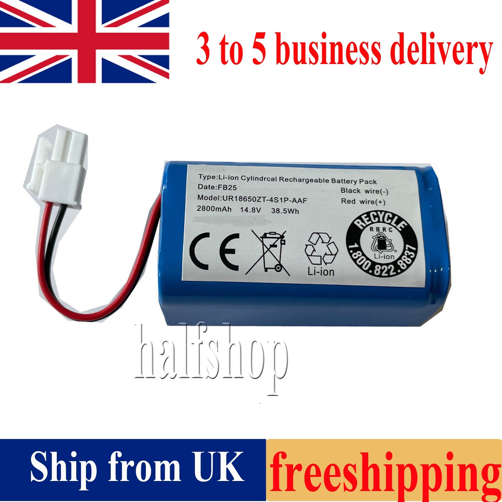 4ICR19/65 Battery for Dibea V870, Ecovacs Deebot CR130, CEN 540, V780 New