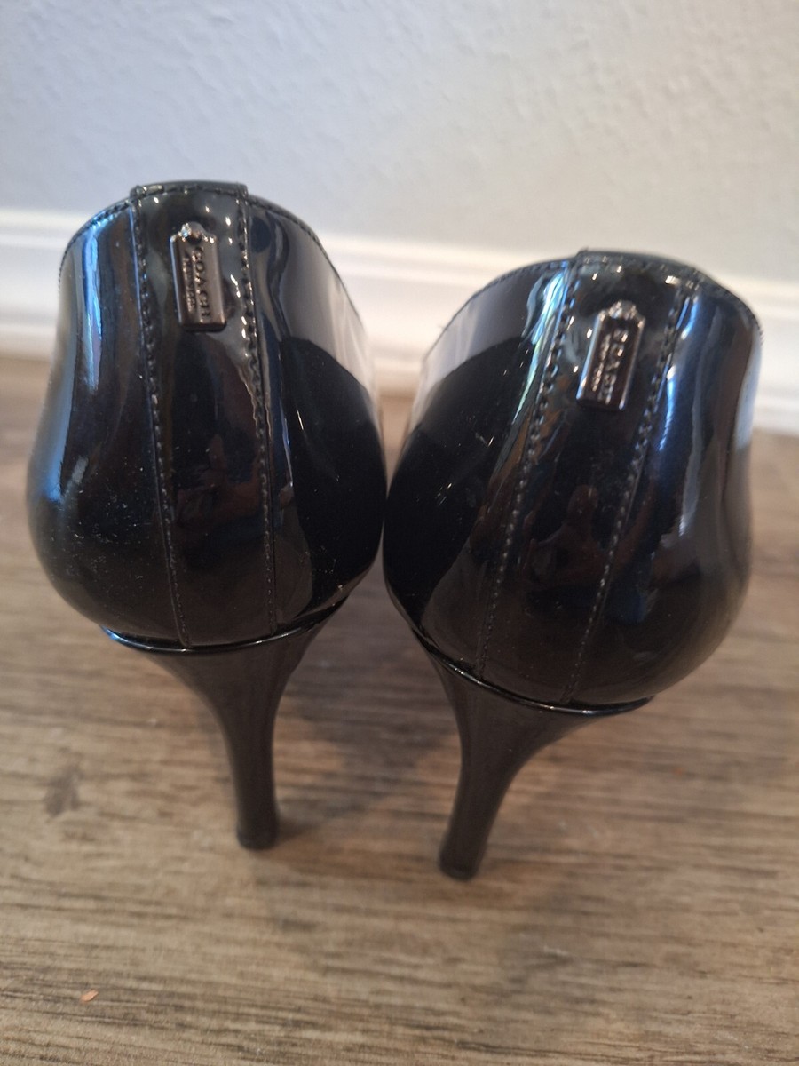 Coach Shelley Black Patent Pumps Size 8 View 3