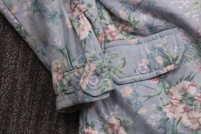 Bugle Boy Classics Vintage 90's Floral Knit Jacket Satin Lined Full Zip  Womens M