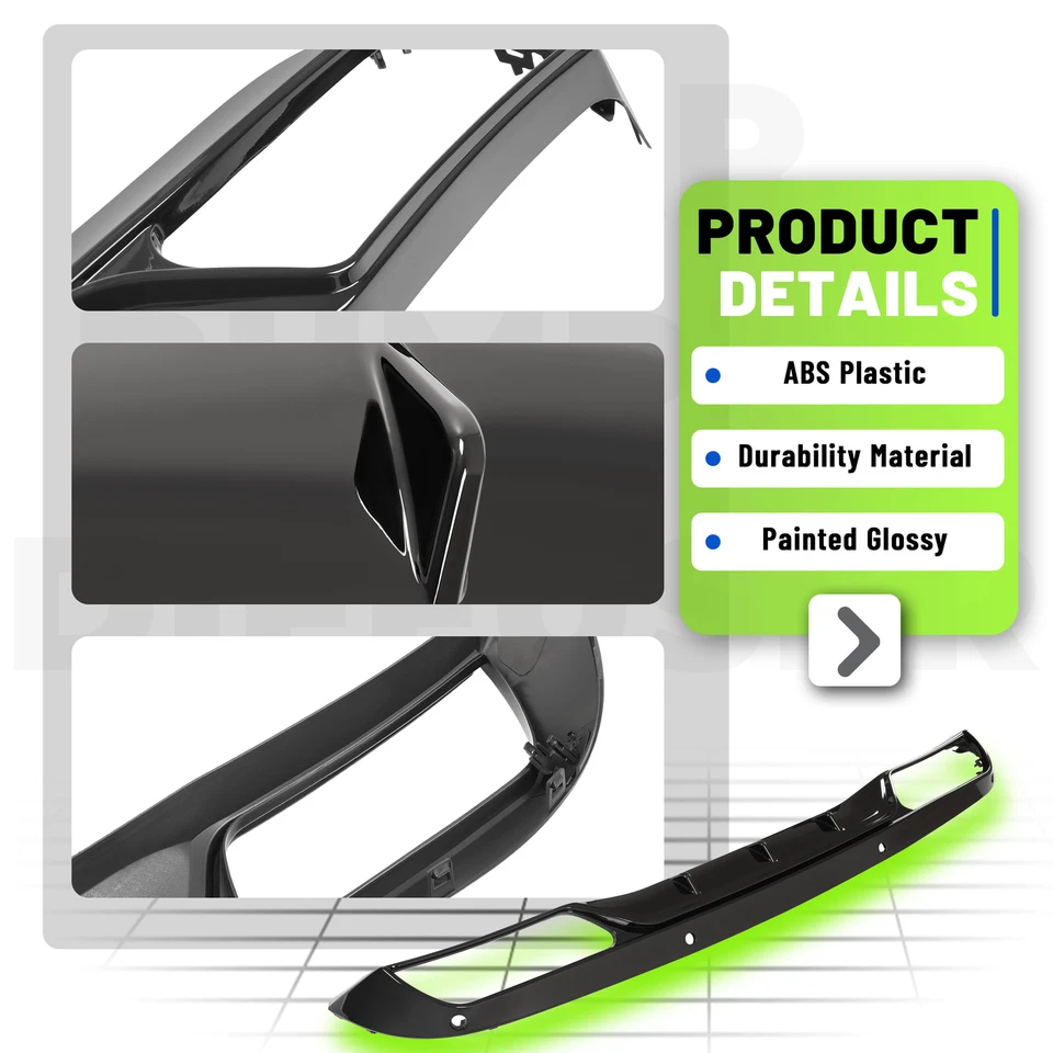 Fits Mercedes Benz W205 C300 2015-2018 Rear Diffuser W/Exhaust Tips Gloss Black - Image 4 of 4