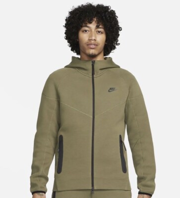ウェア 222 Nike Sportswear Tech Fleece Windrunner Full-Zip Hoodie Olive