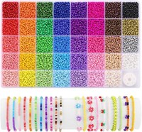 Funtopia 3Mm Perlen Armband Set 39 Farben 9600 StüCk Bastelset Kinder