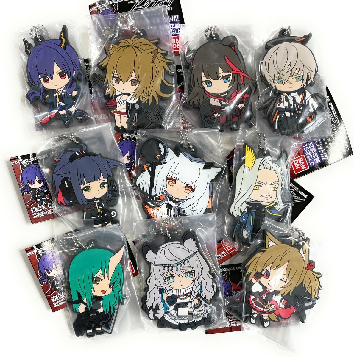 Arknights Rubber keychain Chen Seagi Zuimar Exequtar Jessica
