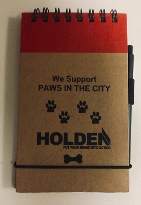 Paws in the City Note Pad with Pen 5''x3'' Spiral Binding NEW NIP Ruled