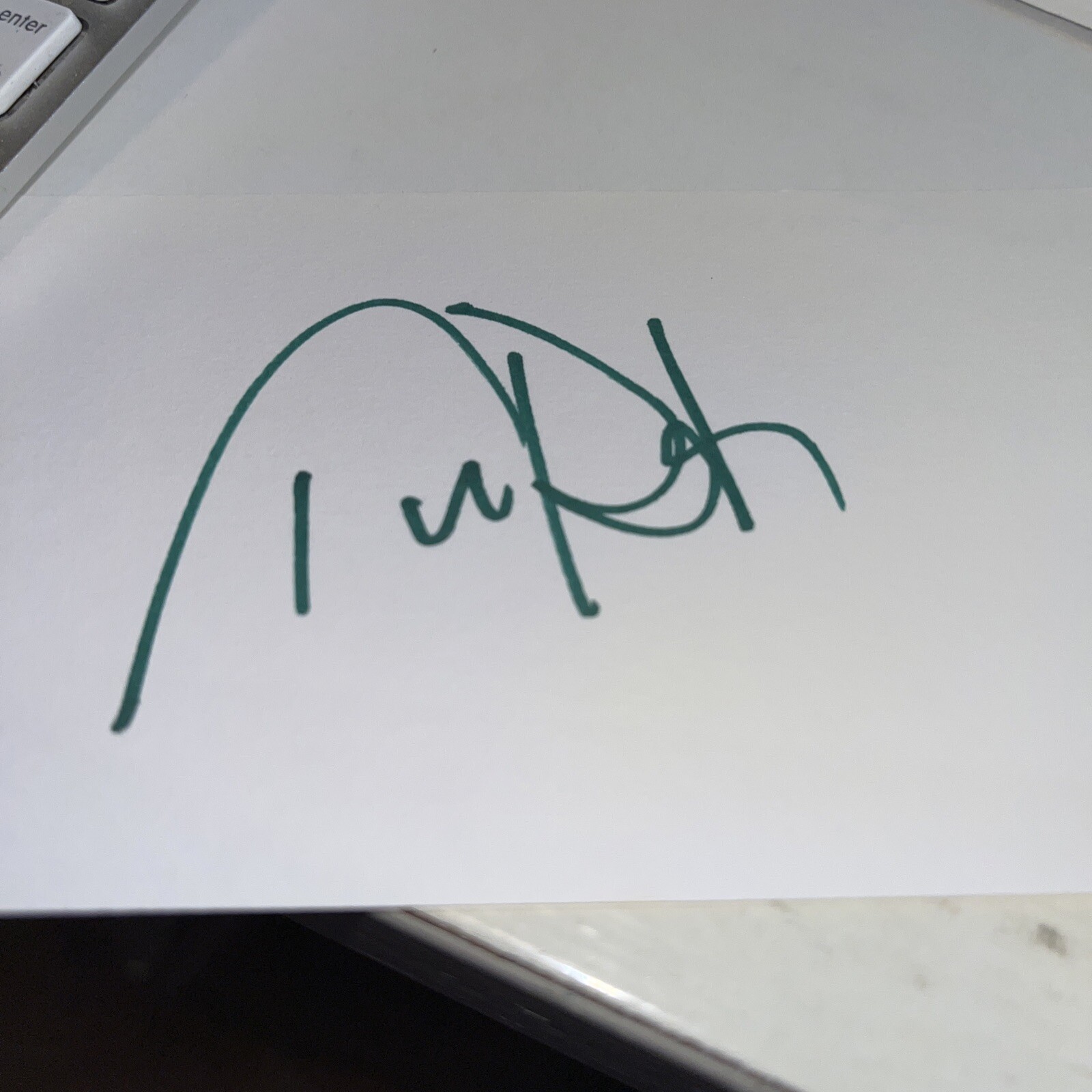 Tim Petrovic Signed 3x5 index Card