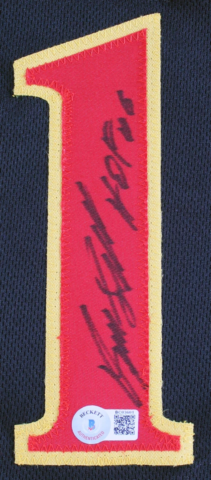 Dominique Wilkins HOF 06 Authentic Signed Black Pro Style Jersey Autographed BAS - Image 2 of 3