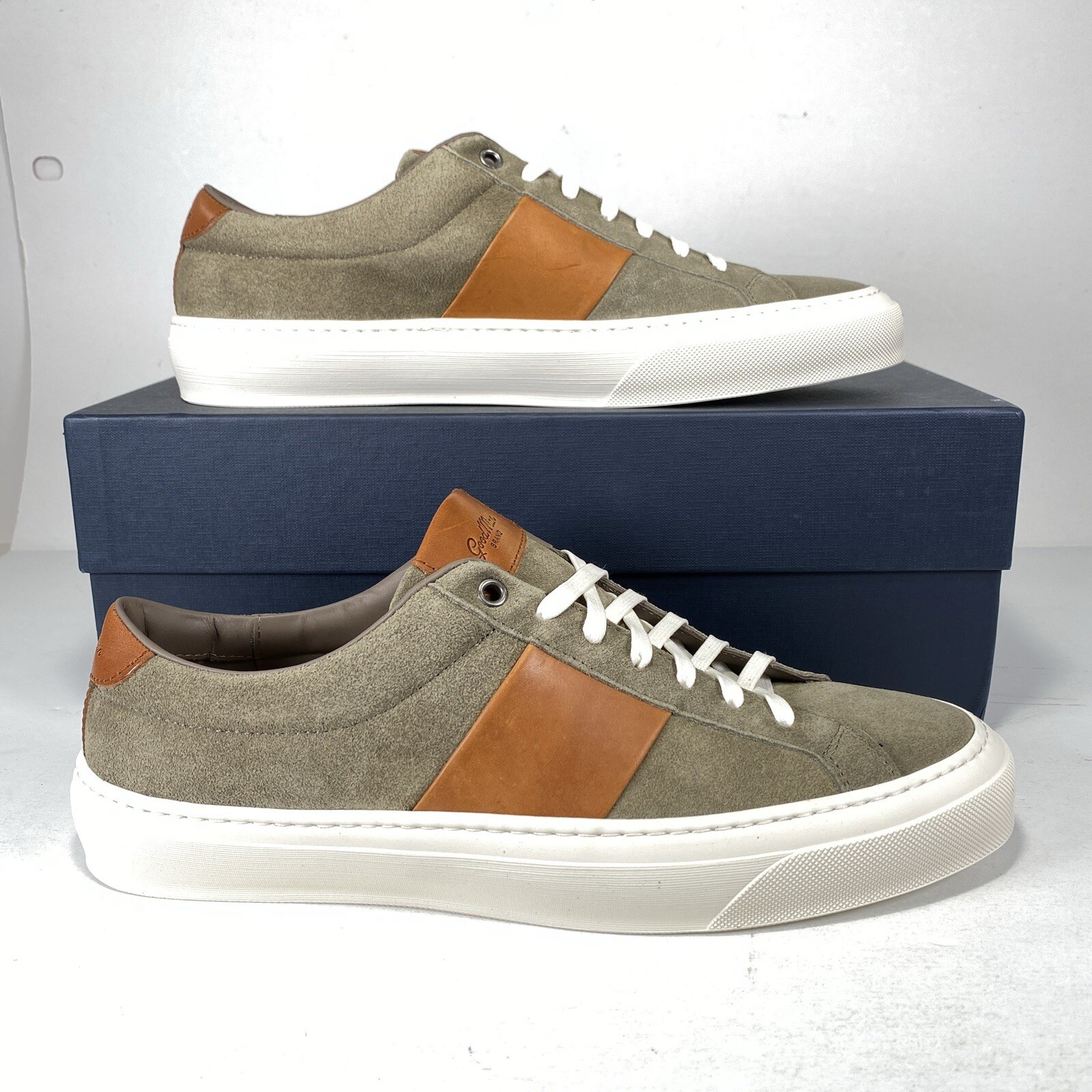 NEW Good Man Brand Shoes Men 9.5 Legacy Lo Top Army Vachetta Sneakers ITALY MADE