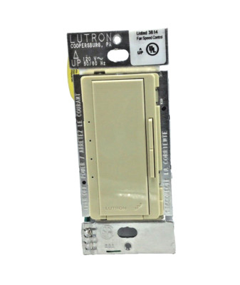 Lutron HomeWorks HRD-2ANF-IV 120V 2A, 4-speed, quiet fan control dimmer (Ivory)