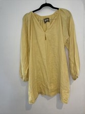 Reformation yellow dress with 3/4 sleeves and pockets size L