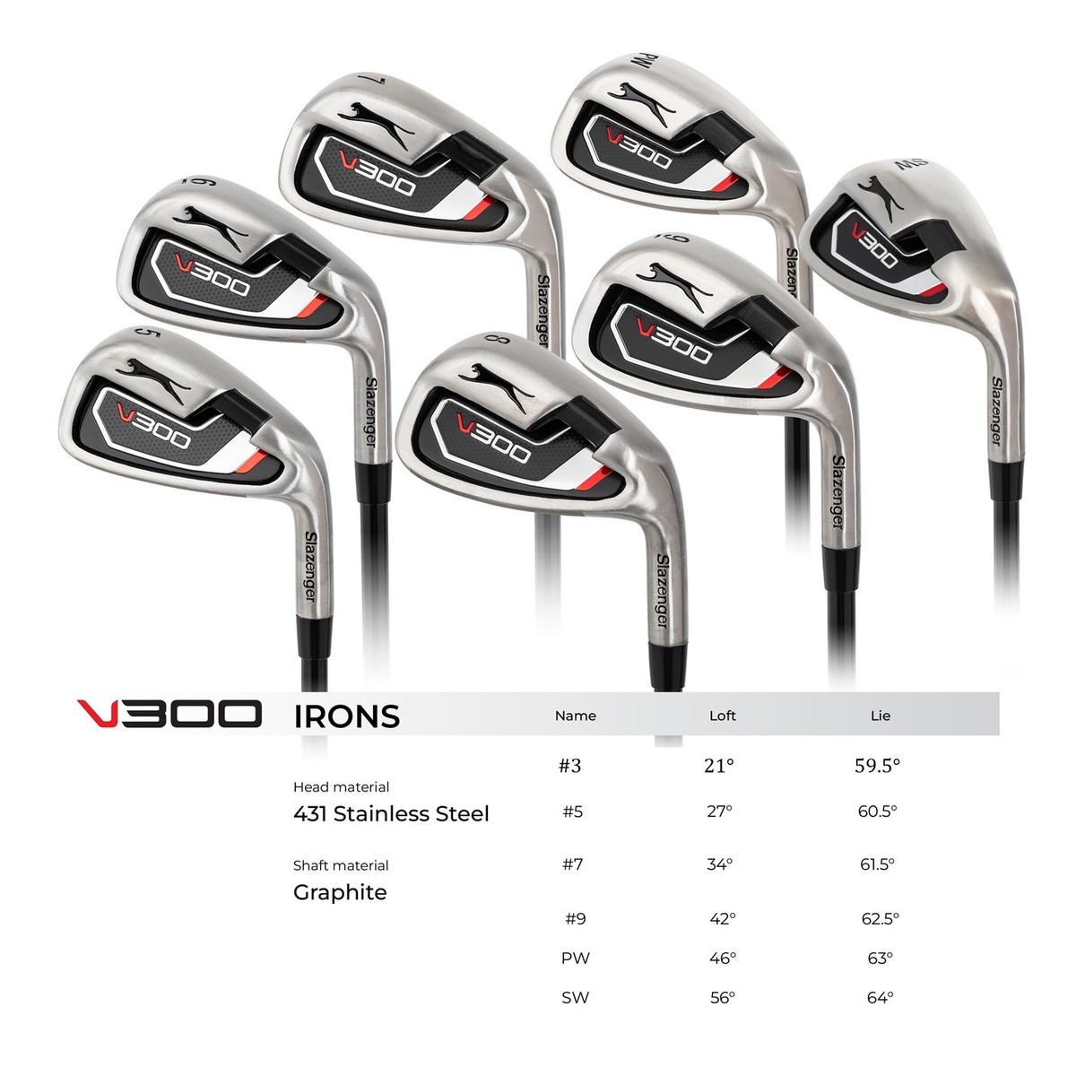 【k】キングダム　17〜39と42〜46のセット Slazenger V300 Graphite Golf Club Iron Stainless Steel | eBay