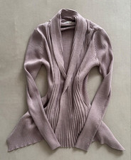 Esprit Damen Rippstrick Strickjacke offen V-A...