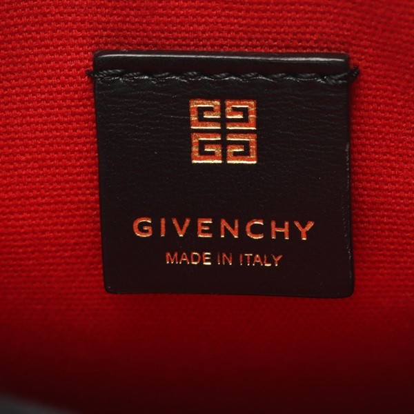 Givenchy G Tote Mini Vertical Bag Canvas Leather Black Women Used Authentic thumbnail 4