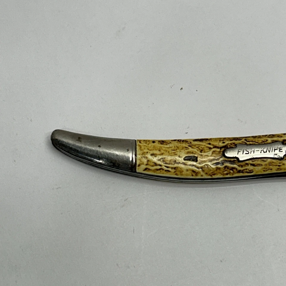 De colección Único Imperial PROV. R.I. U.S.A.  Cuchillo de pesca 2 hojas Foto 2 de 4