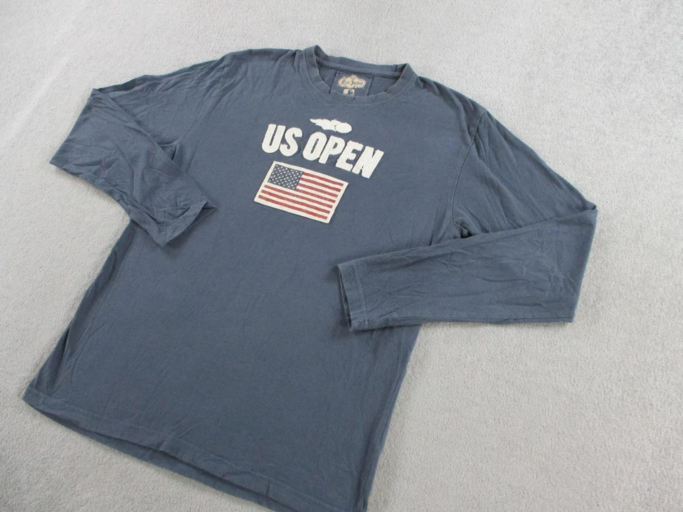 Camisa US Open Para Mujer 2XL Azul Manga Larga Bandera Americana Gráfico Cuello Redondo Camiseta EE. UU. Foto 2 de 4