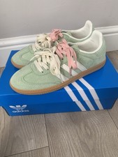 adidas Samba Matcha Green/White/Brown Suede Low Top Trainers UK 6 (KH8706)