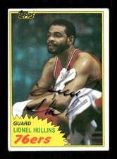 1981-82 Topps #31 Lionel Hollins signed autograph VGEX to EX BXCP66