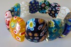Vintage Millefiori Murano Glass Multi Color Stretch Bracelet — photo 7