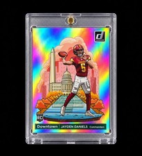 JAYDEN DANIELS ROOKIE DOWNTOWN 2024 DONRUSS TRUE DOWNTOWN RARE Jumbo RC COMMANDR