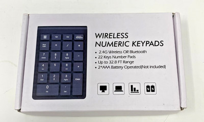 Wireless Bluetooth Mini Numeric Keypads 22 Keys Number Pad Black #BT22