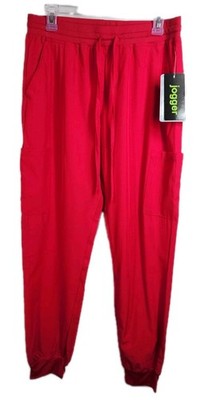 GT Performance Womens Size Large True Red Jogger Scrub Pants