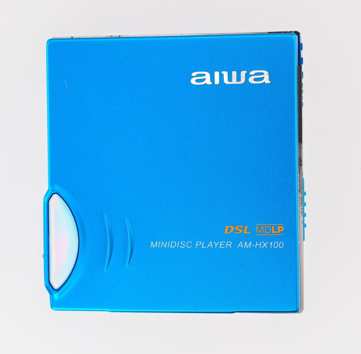 あいちゃ様 Aiwa AM-HX100 MiniDisc Player - Blue [LOOSE BATT DOOR] [DEMO