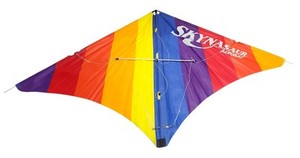Vtg Skynasaur Aerobat Rainbow Colored Kite
