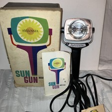 Vintage Sylvania Sun Gun Movie Light SG-1 Handheld Video Camera Lamp 120V Tested