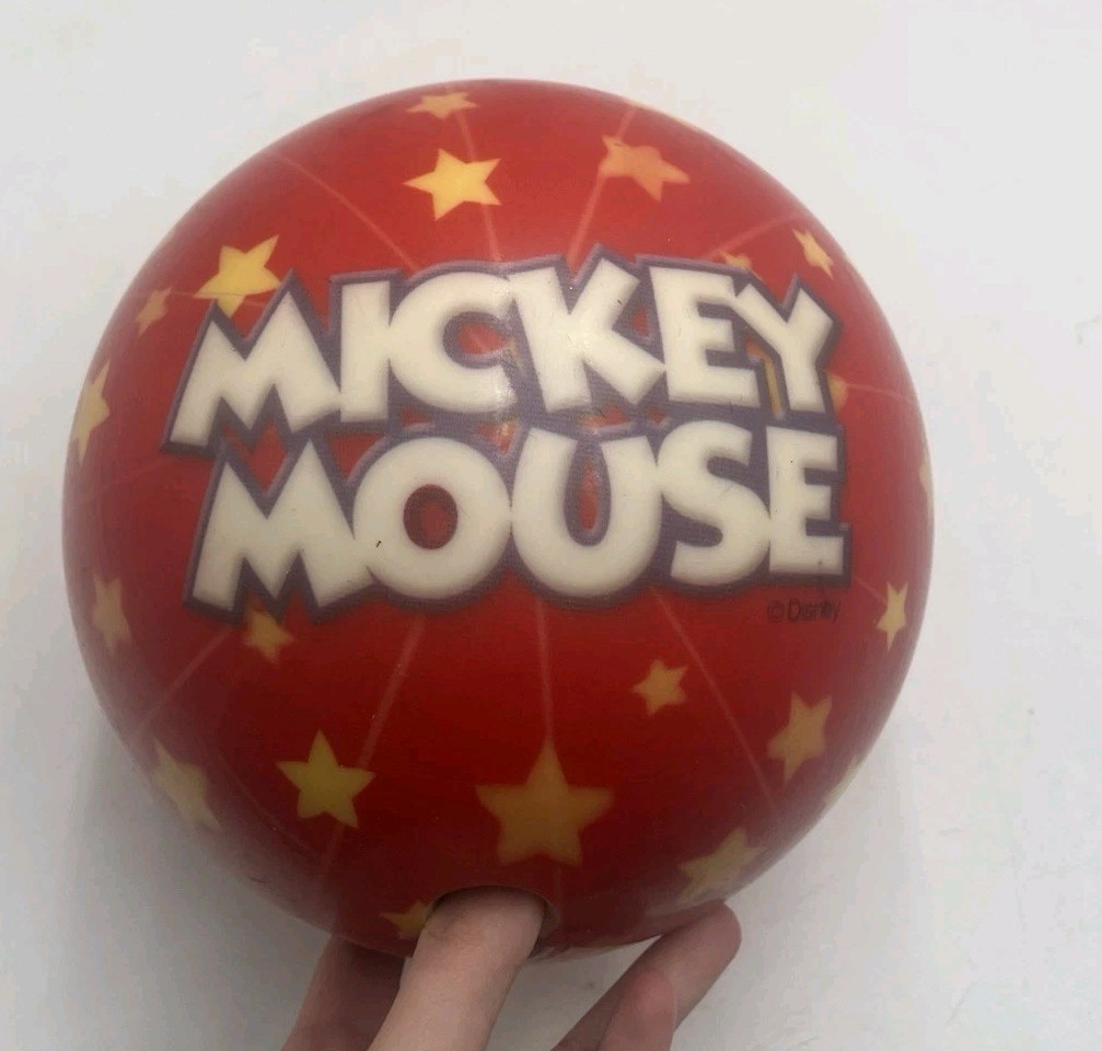 Disney Mickey Mouse Viz-A-Ball 12 lbs Bowling Ball Red with Stars