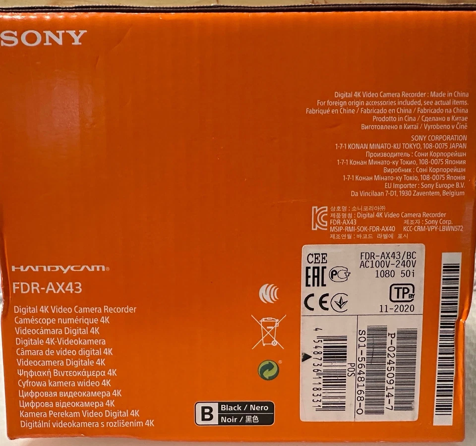 Sony FDR-AX43 Handycam 4K Video Camera Camcorder Guter Zustand - Bild 3 von 4