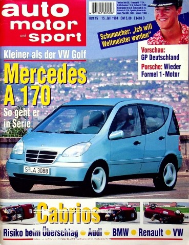 6) Auto Motor Sport AMS 15/1994 - Mitsubishi Galant 180 - Tips für VW Polo Gebr