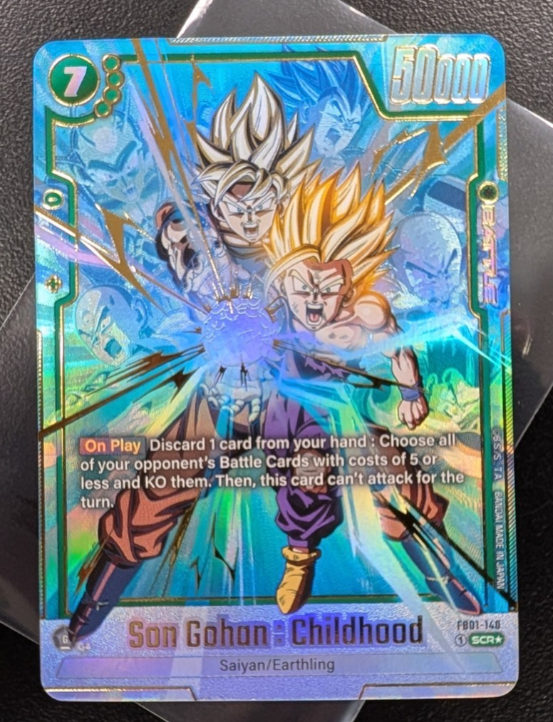 Son Gohan : Childhood SCR Alt Art Secret Rare FB01-140 Dragon Ball