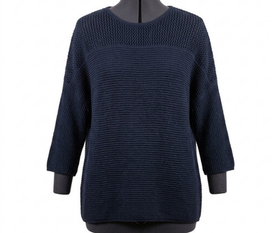 Vila Clothes Sweater Women Size Medium Black Vimakira Knit Dolman Sleeve Ribbed