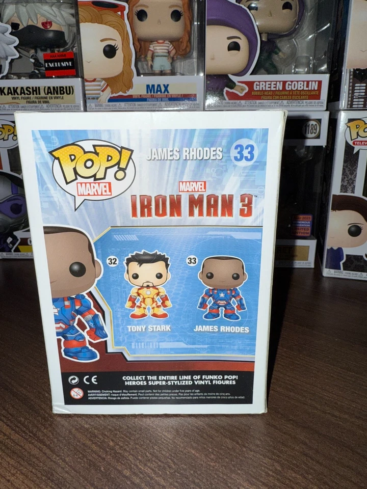 Funko Pop Marvel James Rhodes # 33 2013 SDCC Limited Raro Exclusivo Foto 3 de 4