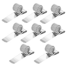 8 Pcs Metal Pen Holder Adjustable Single Spring Loop Pen Clip Holder Universa...