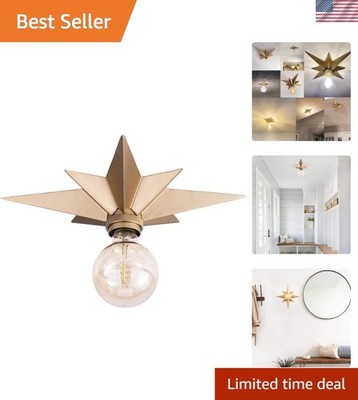 Flush Mount Ceiling Light, Brass Star Light Fixtures Ceiling for Hallway, Ent...