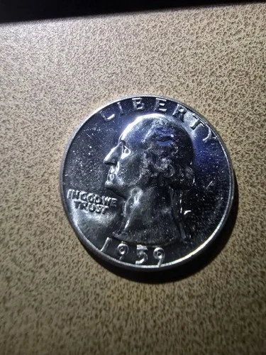 1959 Rare Type B Washington Quarter - Gem BU - 90% Silver