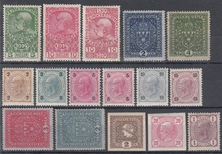 ÖSTERREICH Monarchie Lot 1890/1917 MH ungebrauchte Marken