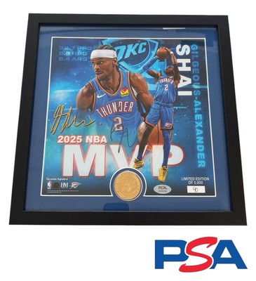 Shai Gilgeous-Alexander Signed 2025 NBA MVP Signed Framed LE /5000