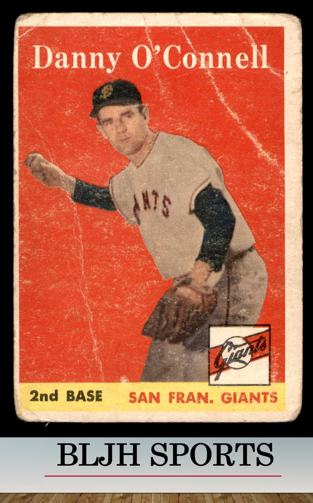 1958 Topps #166 Danny O'Connell San Francisco Giants (C) (see pics)