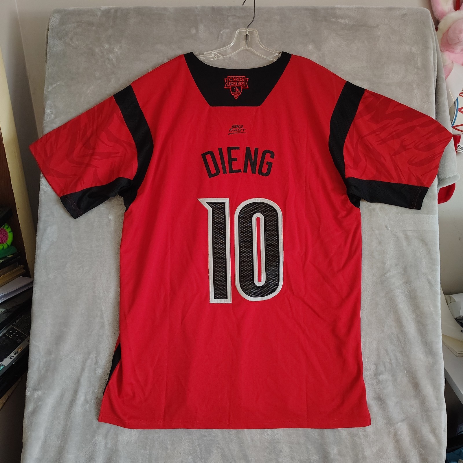 Guorgui Dieng Louisville Cardinals Jersey Red Black Rare #10 