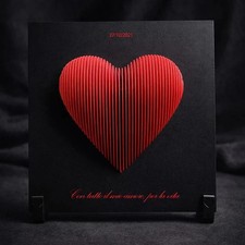 Quadro Cuore 3D Rosso San Valentino Romantico idee regalo Personalizzabile