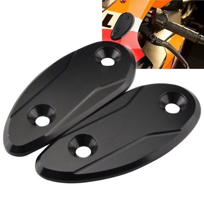 US Rearview Mirror Block Off Base Plates For Honda CBR1000RR 2008-2017 Black  US
