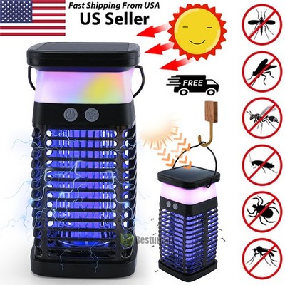 Large Solar USB Bug Zapper Fly Insect Mosquito Zapper Outdoor Smart Trap Lamp