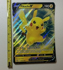 Pikachu V SWSH198 Carte Jumbo Holo
