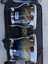 LP Performer Series Bongos Wood Metal 2-Piece Set Blue Fade Finish with Stand