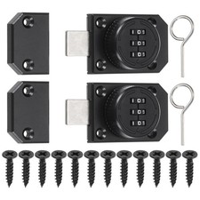 2 Pcs Kombination Schrank Riegel Mechanische Keyless Passwort Lock Schwarz
